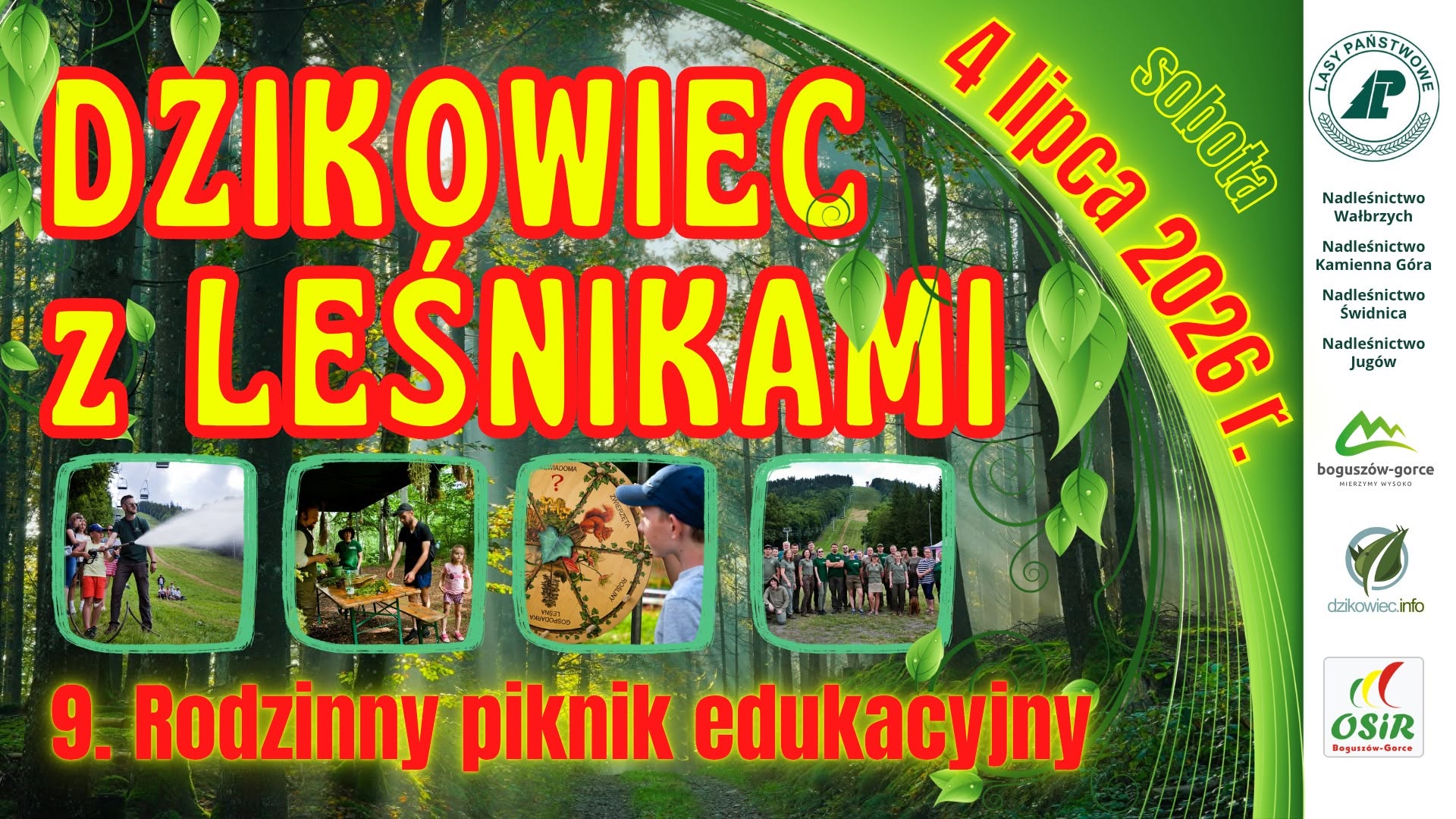 Dzikowiec z leśnikami