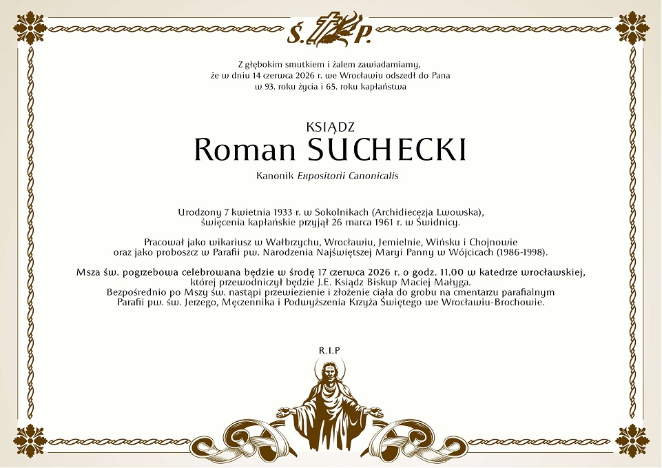 Zmarł ksiądz Roman Suchecki