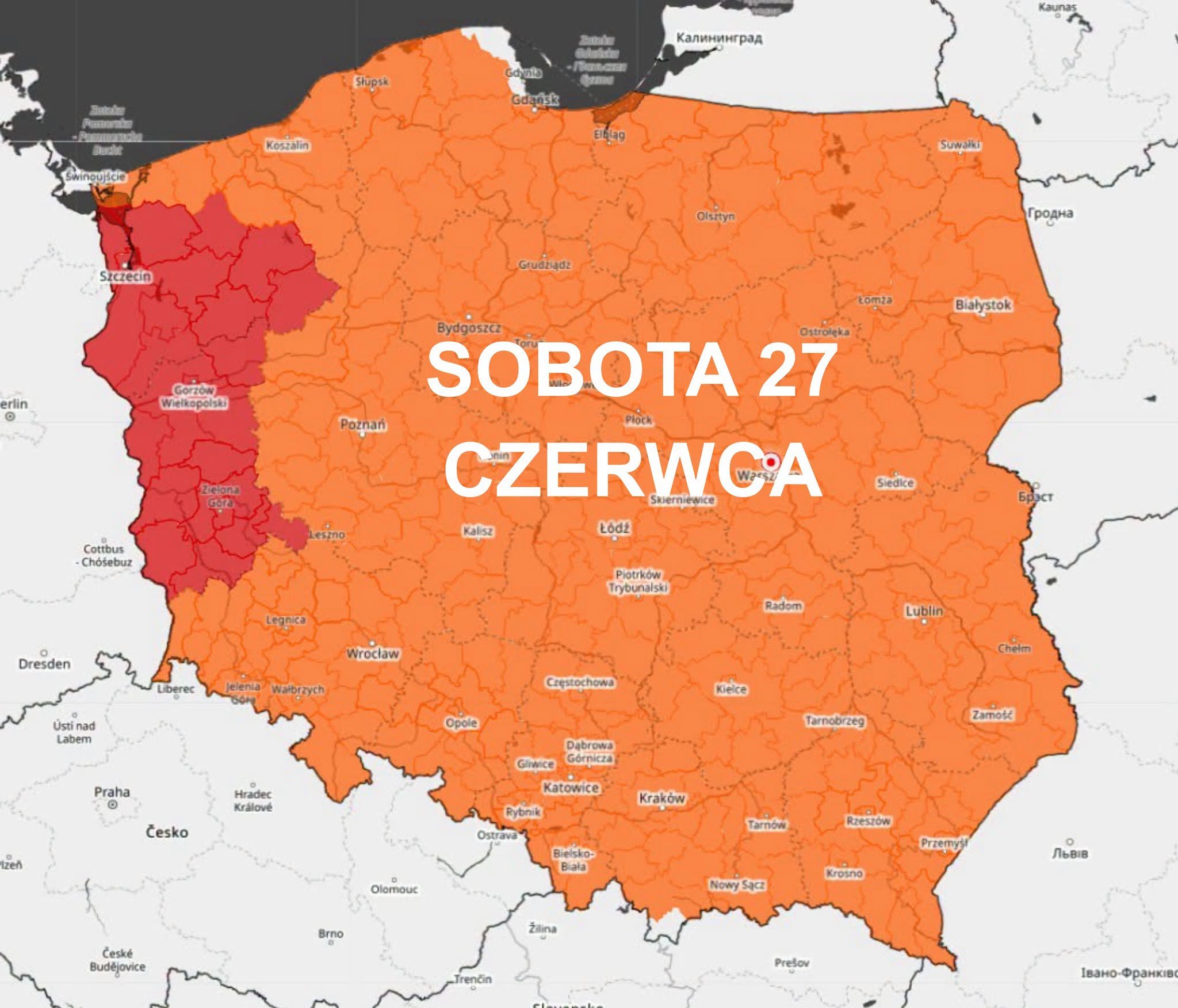 Kraj na "czerwono", nadchodzą potworne upały