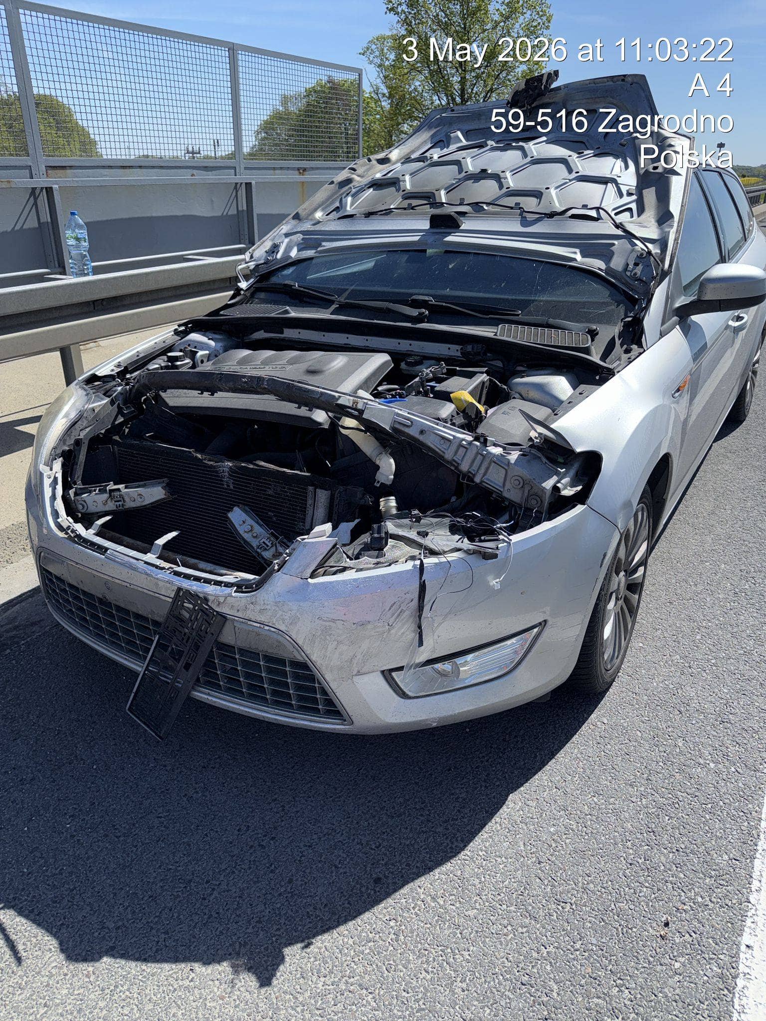 Dachowanie na autostradzie A4