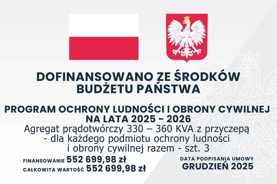 Kupią agregaty i samochód