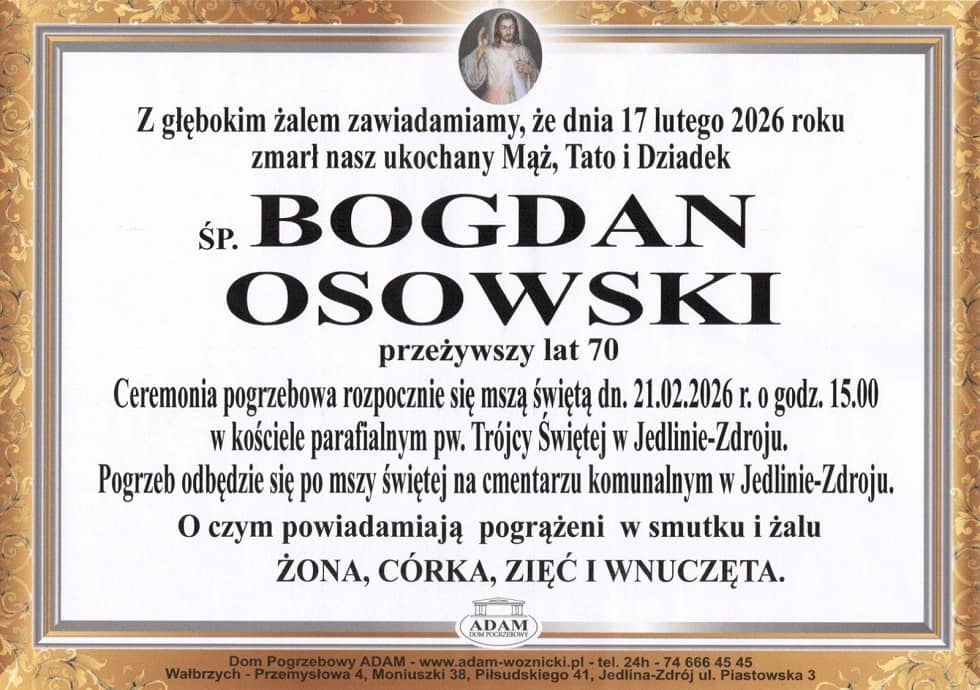 Zmarł Bogdan Osowski