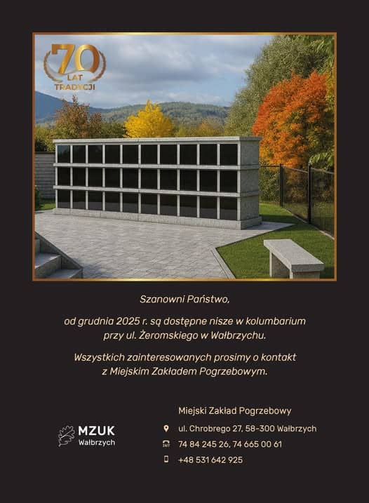 Nowe kolumbarium w Wałbrzychu
