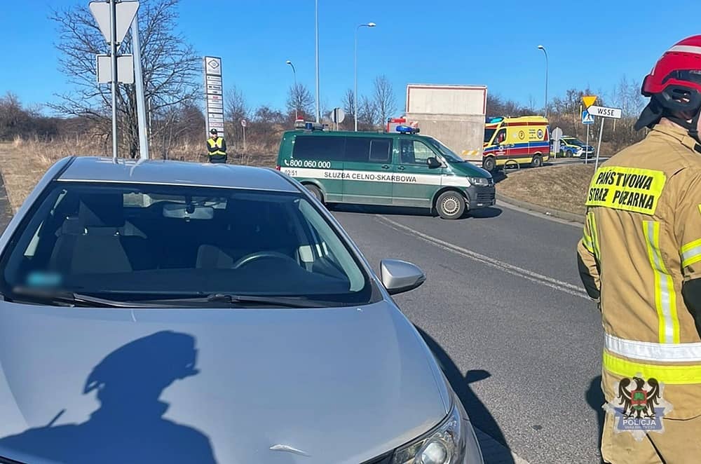 Rowerzysta w ciężkim stanie