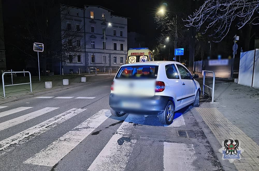Kierowca był bezradny...Pieszy w szpitalu