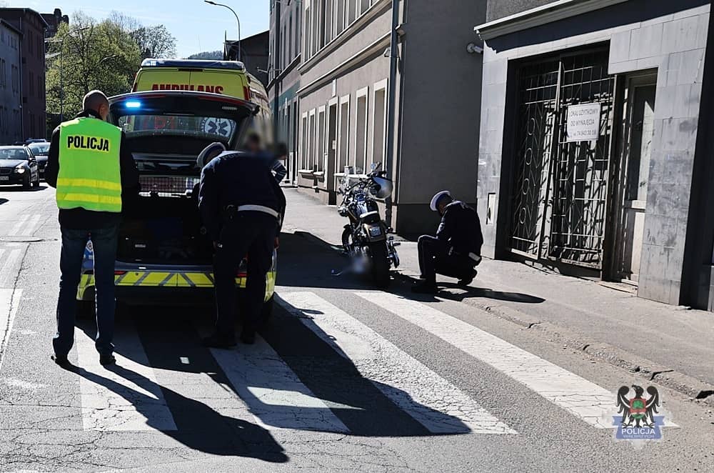 Zderzenie dwóch motocyklistów