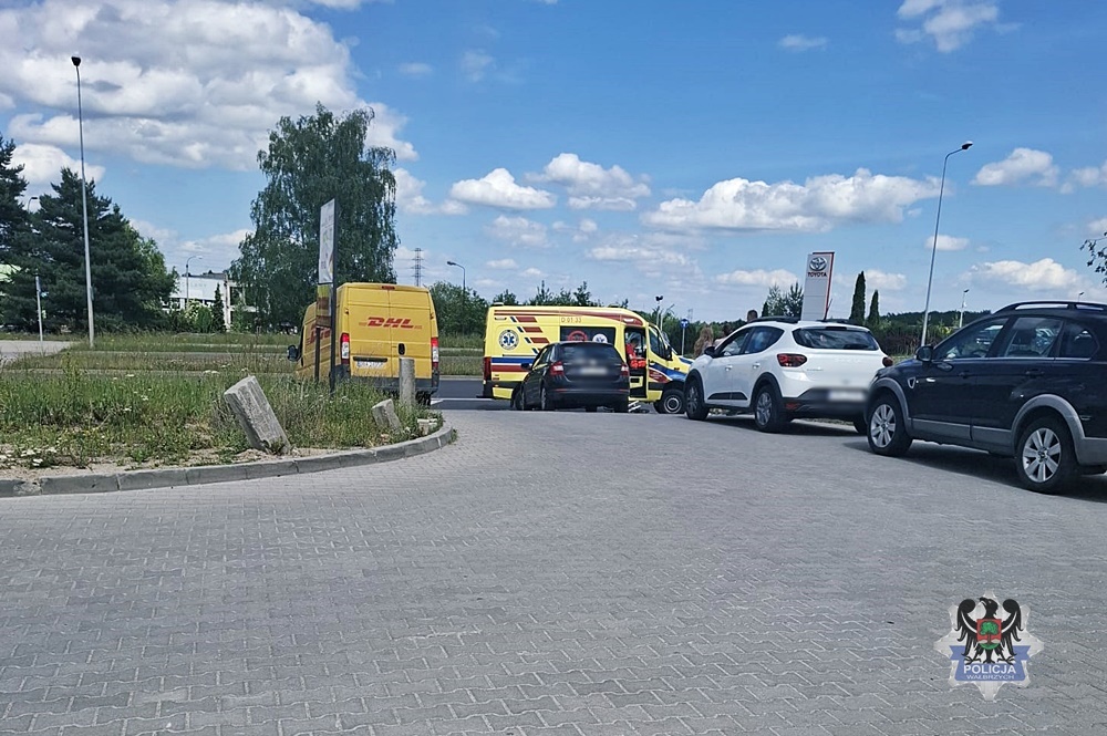 Potrącenie rowerzysty na Szczawienku